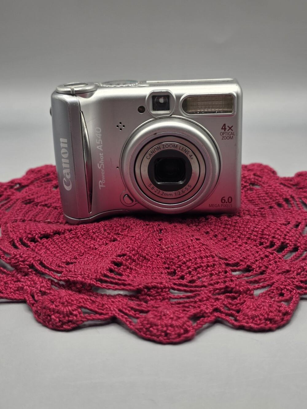 Canon PowerShot A540 6.0MP Vintage Digital Camera Silver Tested Works Y2K